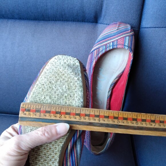 Toms Shoes Ballet Flats Size 9 Hippy Boho Folkwear Tribal Print - Picture 12 of 16